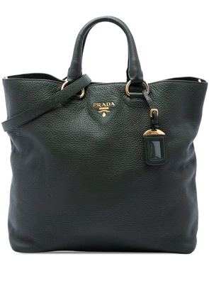 Prada Pre-Owned 2010-2026 Vitello Daino Open Convertible Tote satchel - Green