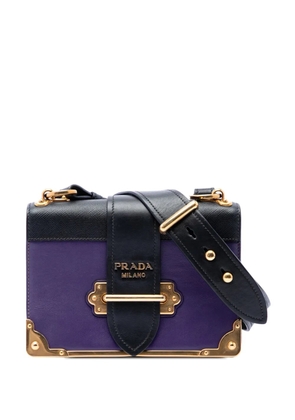Prada Pre-Owned 2010-2026 Saffiano Trimmed City Calf Cahier crossbody bag - Purple