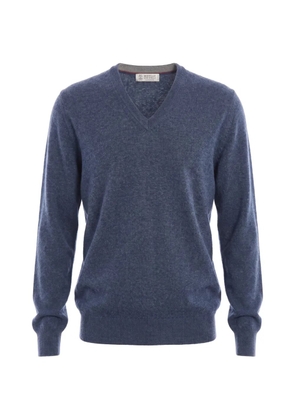 Brunello Cucinelli V-neck cashmere sweater - Blue