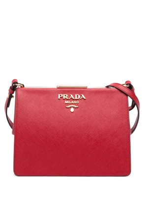 Prada Pre-Owned 2017-2019 Saffiano and City Calf Light Frame crossbody bag - Red