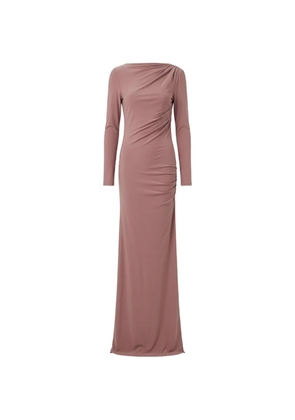 THE ANDAMANE Sophie ruched maxi dress - Pink