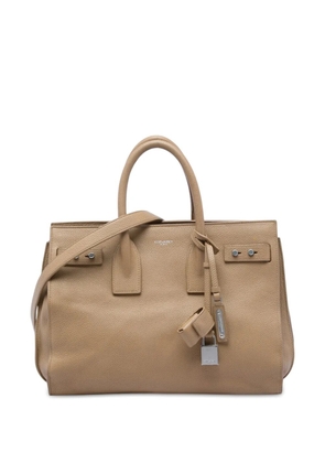 Saint Laurent Pre-Owned 2018 Small Grained Calfskin Supple Sac De Jour satchel - Brown
