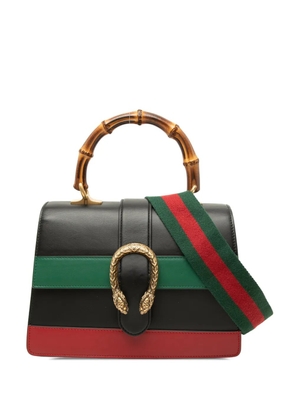 Gucci Pre-Owned 2016-2026 Medium Bamboo Dionysus Web Leather satchel - Black