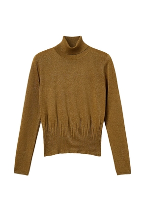 TWINSET turtleneck jumper with lurex - Gold