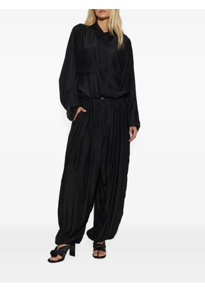 MUNTHE Vaporize pleated-detail trousers - Black