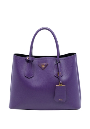 Prada Pre-Owned 2013-2026 Medium Saffiano Cuir Double satchel - Purple
