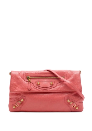 Balenciaga Pre-Owned 2014 Lambskin Motocross Giant 12 Envelope Clutch With Strap crossbody bag - Pink