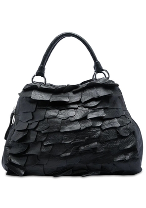 Miu Miu Pre-Owned 2010 Nappa Tiered Ruffle tote bag - Black