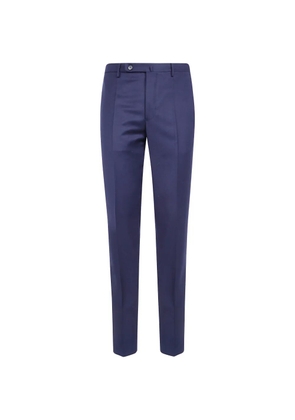 Incotex pressed-crease wool trousers - Blue
