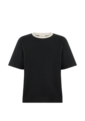 Weekend Max Mara logo-print contrast-trim T-shirt - Black