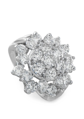 LB Exclusive diamond cluster ring - Silver