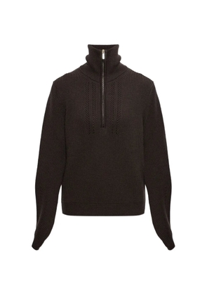 Paul & Shark half-zip wool cardigan - Brown