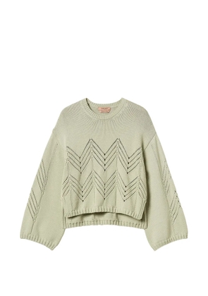 TWINSET wool blend jumper with chevron pattern - Green