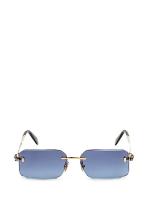 Bvlgari geometric-frame rimless sunglasses - Blue