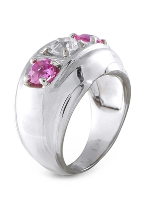 LB Exclusive sapphire and diamond ring - Silver