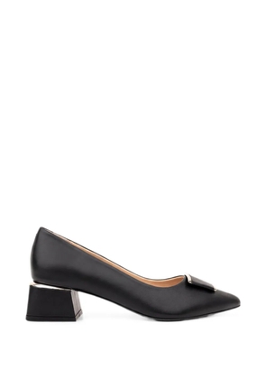 SERGIO MORETTI FIRENZE buckle-detail block-heel pumps - Black
