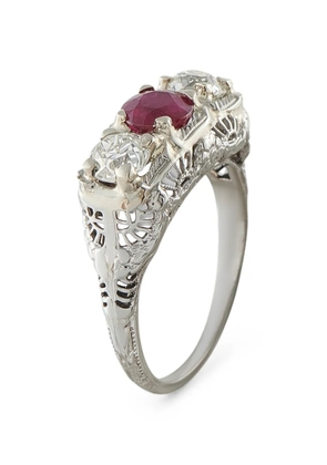 LB Exclusive ruby and diamond ring - Silver