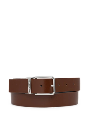 Trussardi reversible logo-engraved belt - Brown