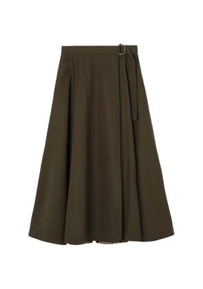 Burberry wool twill midi skirt - Brown