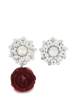 Magda Butrym crystal and resin Rose earrings - Silver