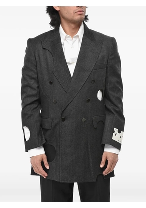 Off-White Meteor cut-out double-breasted blazer - Grey