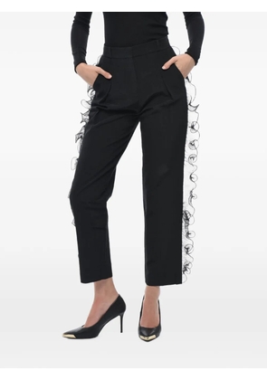 Stella McCartney ruffle-trim trousers - Black