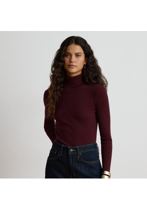 Cotton-Blend Ribbed Rollneck
