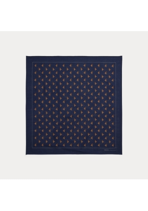 Duck-Print Wool Challis Bandanna