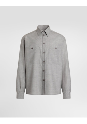 Dolce & Gabbana Wool Shirt - Man Shirts Gray 42