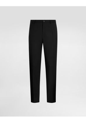 Dolce & Gabbana Wool Gabardine Trousers - Man Pants And Shorts Black 58