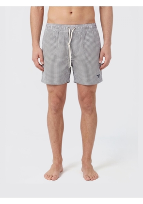 BARBOUR Checkered Polyester Boxer Swim Trunks