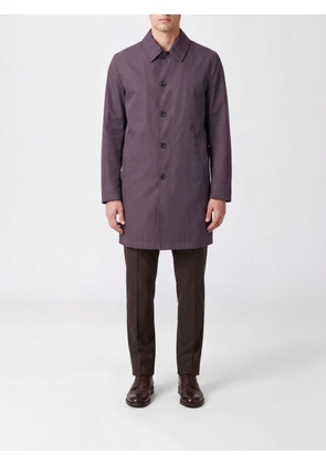 HERNO Knee-Length Single-Breasted Trench Coat in Waterproof Cotton Gabardine