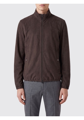 HERNO Bomber Jacket in Microfiber and Faux Suede with a High Collar