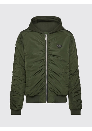 PHILIPP PLEIN Polyester Windbreaker Jacket with Hood and Zip Closure