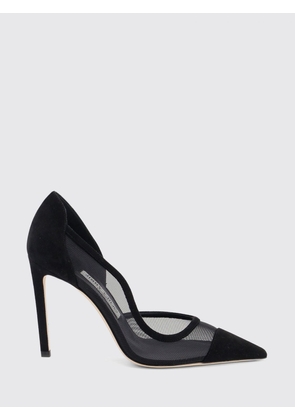 JIMMY CHOO Brigitte Mesh and Suede Pumps with High Stiletto Heel