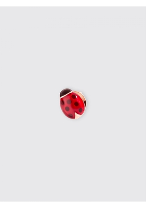 DODO ladybug earring in 9 kt rose gold and colored enamel