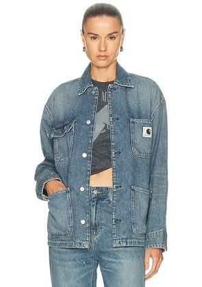 Carhartt WIP OG Michigan Coat in Blue. Size M (also in XS, S, L).