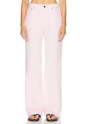 Haikure Korea Velvet Pier Flare Leg in Pink - Pink. Size 24 (also in 23, 25, 27, 28, 30).