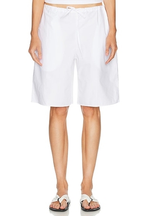 FLORE FLORE Josephine Bermuda Short in White - White. Size XS (also in L, M, S).