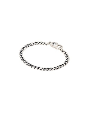 GOOD ART HLYWD Curb Chain Bracelet in Sterling Silver - Metallic Silver. Size 18cm (also in 17cm).