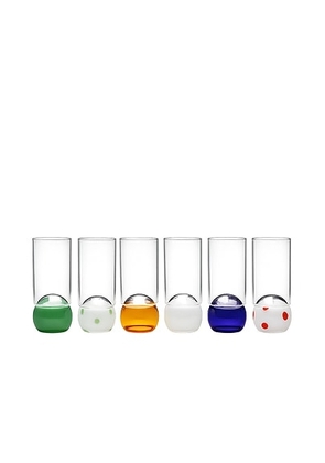 Natalia Criado Sphere Glasses Set Of 6 in Multi - Multi. Size all.