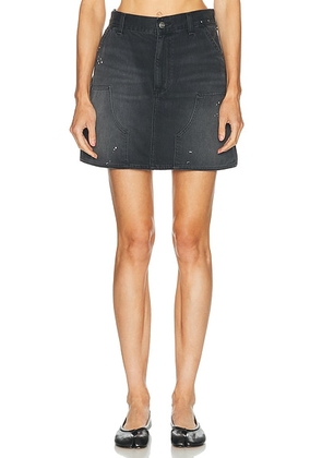 Carhartt WIP Maeve Double Knee Mini Skirt in Black. Size L (also in M, S, XS).