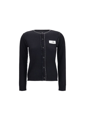 MM6 Black Wool Oves Aries Cardigan - L