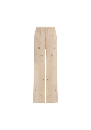 Forte_Forte Multicolor Viscose Flared Pants - 0/XS