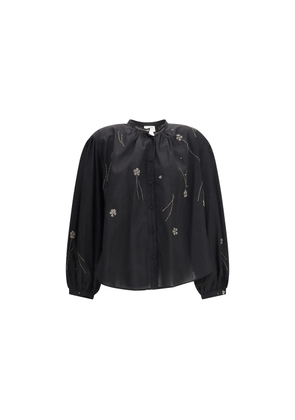 Forte_Forte Black Cotton Pattern Shirt - III/L