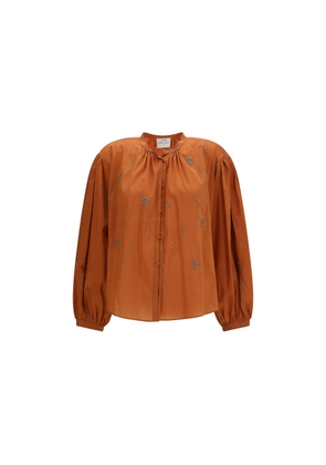 Forte_Forte Orange Cotton Pattern Shirt - II/M