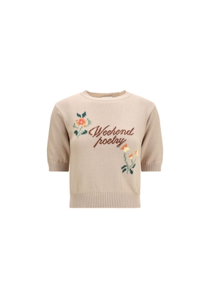 Max Mara Beige Cotton Sweatshirt - L