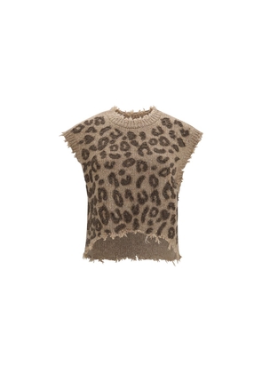 R13 Beige Cashmere Sleeveles Sweater - M