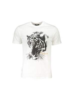 Cavalli Class Bianco Cotton Men's T-Shirt - 3XL