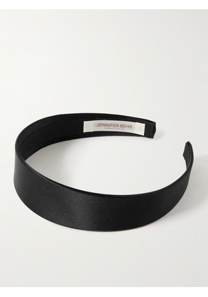 Jennifer Behr - Lydia Silk-satin Headband - Black - One size